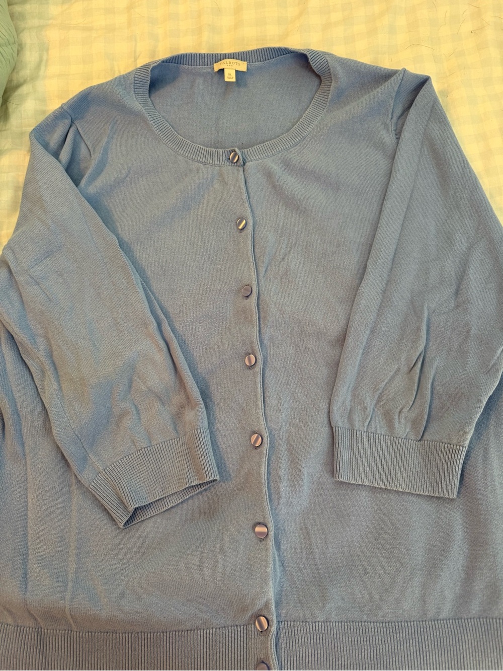 Talbots XL ladies Light Blue Button-Front Women's Cardigan